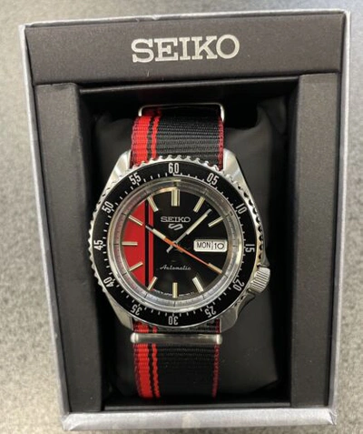 Pre-owned Seiko 5 Automatic Men's Nylon Band Watch Srpk71 Made In Japan With Tag