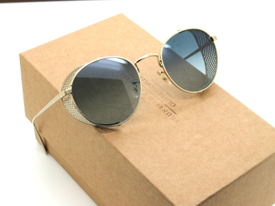 Pre-owned Oliver Peoples Brunello Cucinelli Ov1323s 5271q8 Cesarino-m Gold Sunglasses In Marine Gradient