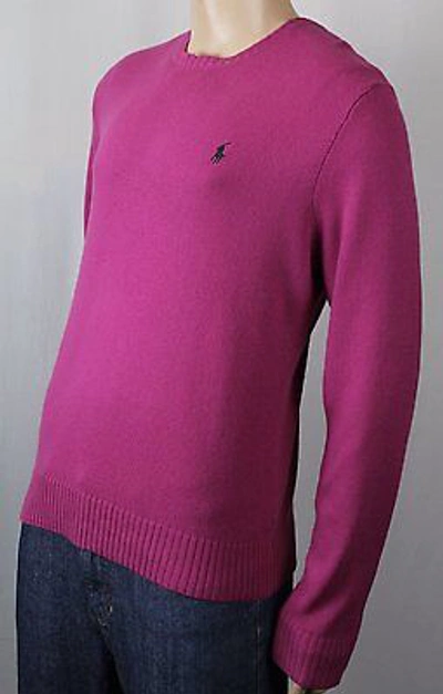 Pre-owned Polo Ralph Lauren Pink Cashmere Sweater Green Pony $325