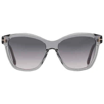 Pre-owned Tom Ford Lucia Smoke Butterfly Ladies Sunglasses Ft1087 20a 54 Ft1087 20a 54 In Gray