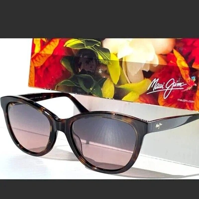 Pre-owned Maui Jim Kami Dsb778-02d Gunmetal Silver Polarized Sunglasses In Brown