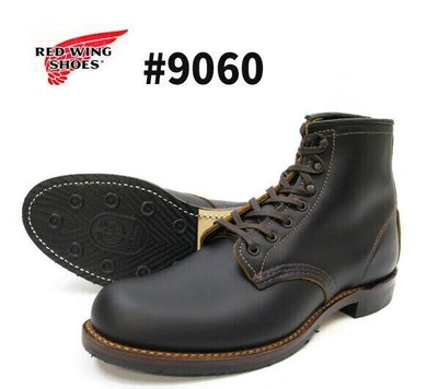 Pre-owned Red Wing Shoes Red Wing 9060 Beckman Boot Flat Box Width D Black Men Size 9-11 High Top Leather