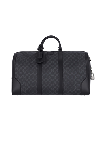 Gucci 'gg' Travel Bag In Black  