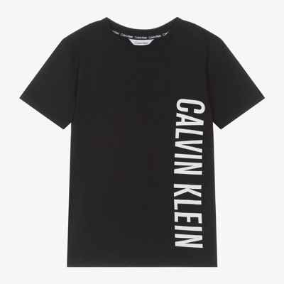 Calvin Klein Kids' Boys Black Cotton T-shirt
