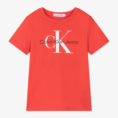 Calvin Klein Kids' Bright Red Cotton T-shirt