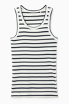 Cos Ribbed Tank Top In Blue