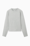 Cos Regular-fit Heavyweight Long-sleeved T-shirt In Grey