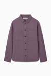 Cos Relaxed Utility Shirt In Purple