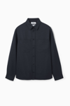 Cos Relaxed Utility Shirt In Blue