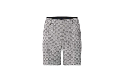 Pre-owned Louis Vuitton Damier Hounds Tooth Slim Wool Shorts Black/white