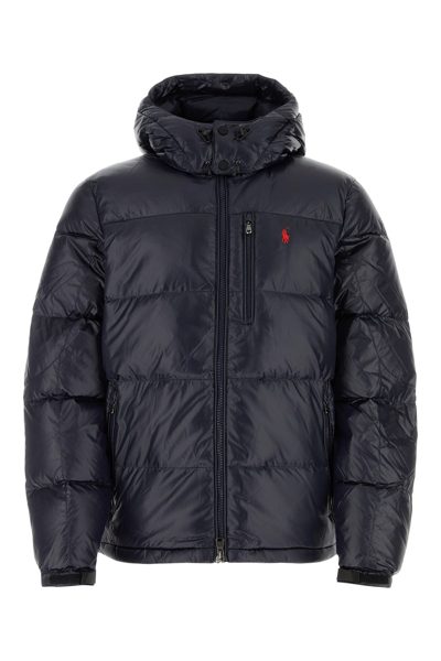 Polo Ralph Lauren Logo Quilted Down Jacket In Grey