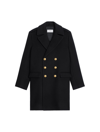 CELINE MILITARY COAT IN BLACK CASHMERE AND WOOL