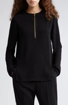 Stella Mccartney Iconic Knit Half Zip Top In Black