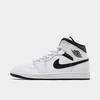 Nike Jordan Air Retro 1 Mid Casual Shoes Size 12.0 Leather In White/black/white/black