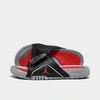 Nike Jordan Boys' Big Kids' Jordan Hydro 4 Retro Slide Sandals In Black/cement Grey/fire Red