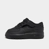 Nike Babies'  Kids' Toddler Force 1 Low Easyon Stretch Lace Casual Shoes (4c-7c) In Black/black/black