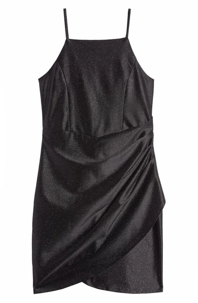 Love, Nickie Lew Kids' Metallic Strappy Dress In Black