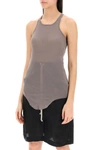 Rick Owens Ribbed Tank Top With Olympic Neckline