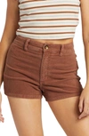 Billabong Free Fall Stretch Cotton Corduroy Shorts In Toasted Coconut