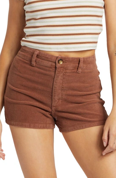 Billabong Free Fall Stretch Cotton Corduroy Shorts In Toasted Coconut
