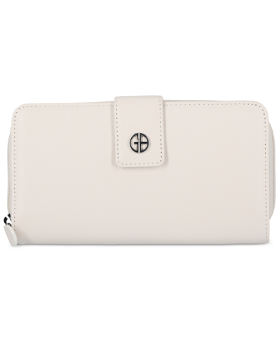 Giani Bernini Softy Leather All In One Wallet, Created For Macy's In White