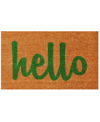 HOME & MORE HELLO SCRIPT COIR/VINYL DOORMAT, 17" X 29"