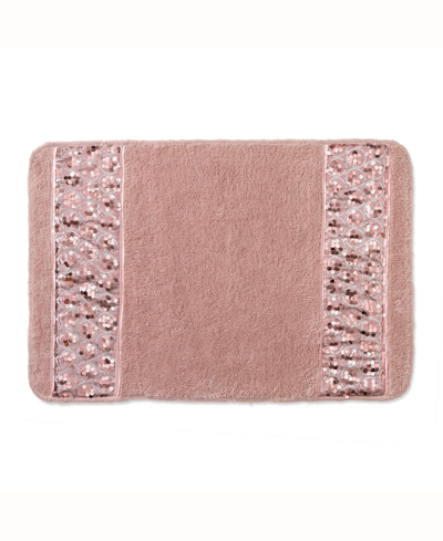 Popular Bath Sinatra Sequin 21" X 24" Bath Rug In Blush