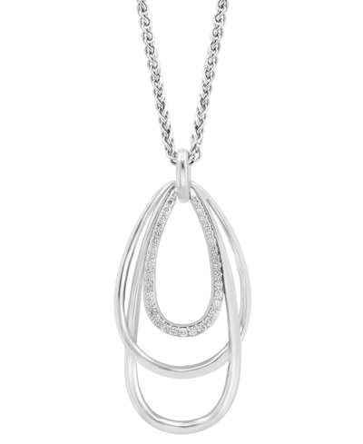 Effy Collection Effy Diamond Multi Orbital 18" Pendant Necklace (1/4 Ct. T.w.) In Sterling Silver