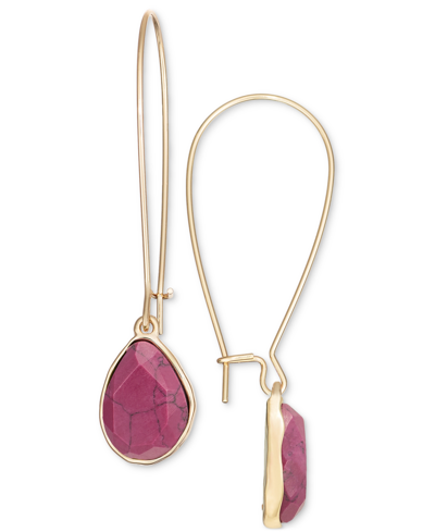 Style & Co Stone Linear Drop Earrings, Created For Macy's In Violet