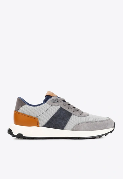 Tod's 1t Low-top Paneled Sneakers In Gray