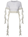 BLUMARINE BLUMARINE WHITE COTTON T-SHIRT WOMAN