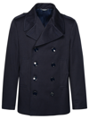 Dolce & Gabbana Blue Cotton Jacket In Blue