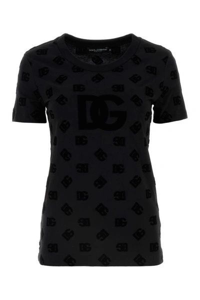 Dolce & Gabbana Woman Black Cotton T-shirt