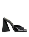 Attico Devon 85mm Patent-leather Mules In Black