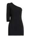 Dsquared2 One Strap Asymmetric Neckline Short Dress In Black