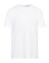 Amaranto Man T-shirt White Size M Linen, Elastane