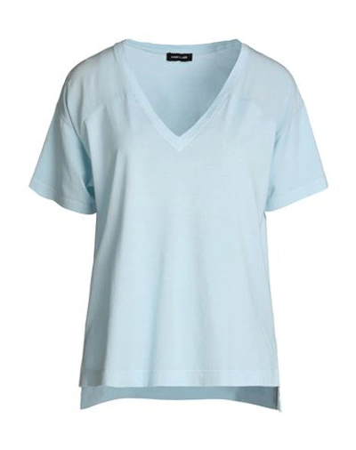 Anneclaire Woman T-shirt Sky Blue Size 8 Cotton