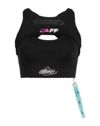 Off-white Woman Top Black Size L Polyamide, Elastane