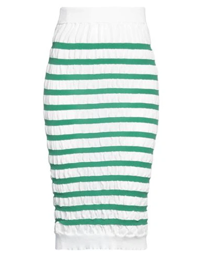 Atomofactory Woman Midi Skirt Green Size M Cotton, Polyamide, Polyester, Elastane