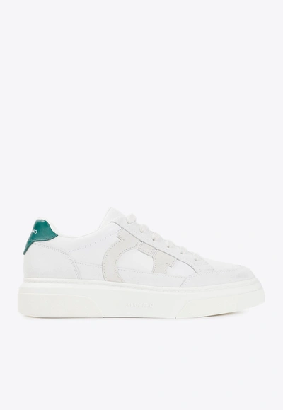 Ferragamo Cassina Low-top Sneakers In White