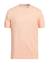 Kangra Cashmere Kangra Man Sweater Apricot Size 42 Cotton In Orange