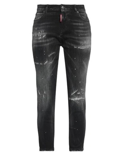 Dsquared2 Distressed Tapered Jeans In Black