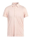 Boglioli Man Polo Shirt Light Pink Size M Linen