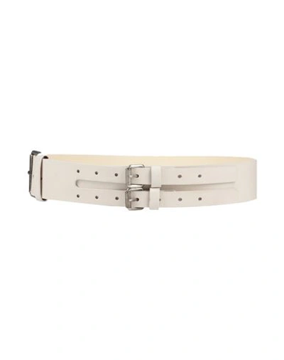 Nude Woman Belt Ivory Size Onesize Soft Leather In White