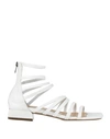 Epoche' Xi Woman Sandals White Size 5 Soft Leather