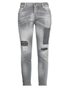 Dsquared2 Woman Jeans Light Grey Size 8 Cotton, Elastane In Blue