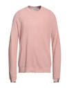 Atomofactory Man Sweater Light Pink Size L Linen, Cotton In Pink