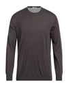 Kangra Cashmere Kangra Man Sweater Charcoal Size 46 Silk, Cotton In Grey