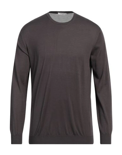 Kangra Cashmere Kangra Man Sweater Charcoal Size 46 Silk, Cotton In Grey
