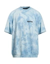 Enterprise Japan Man Sweatshirt Light Blue Size L Cotton In Blue